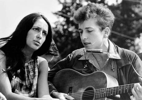 Chanteurs folkloriques Joan Baez et Bob Dylan - Photo et Tableau - Editions  Limitées - Achat / Vente
