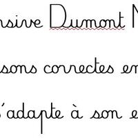 Police d'écriture cursive de Danièle Dumont • Maternelle de Bambou