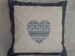 coussin coeur verso