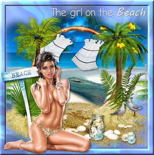 The girl on the beach