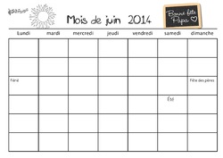 Calendrier de la classe 