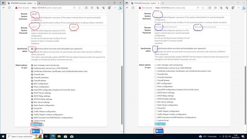 Cluster de Pfsense (VIP CARP)