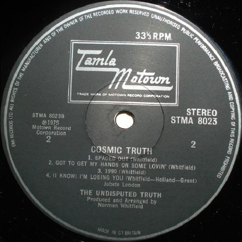 1975 : Album " Cosmic Truth " Gordy Records G6-970S1 [ US ]