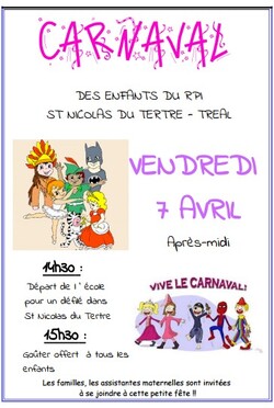 Carnaval RPI Tréal-St Nicolas Du Tertre du 7 avril