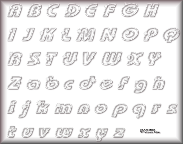 Tube alphabet de Noel 2990