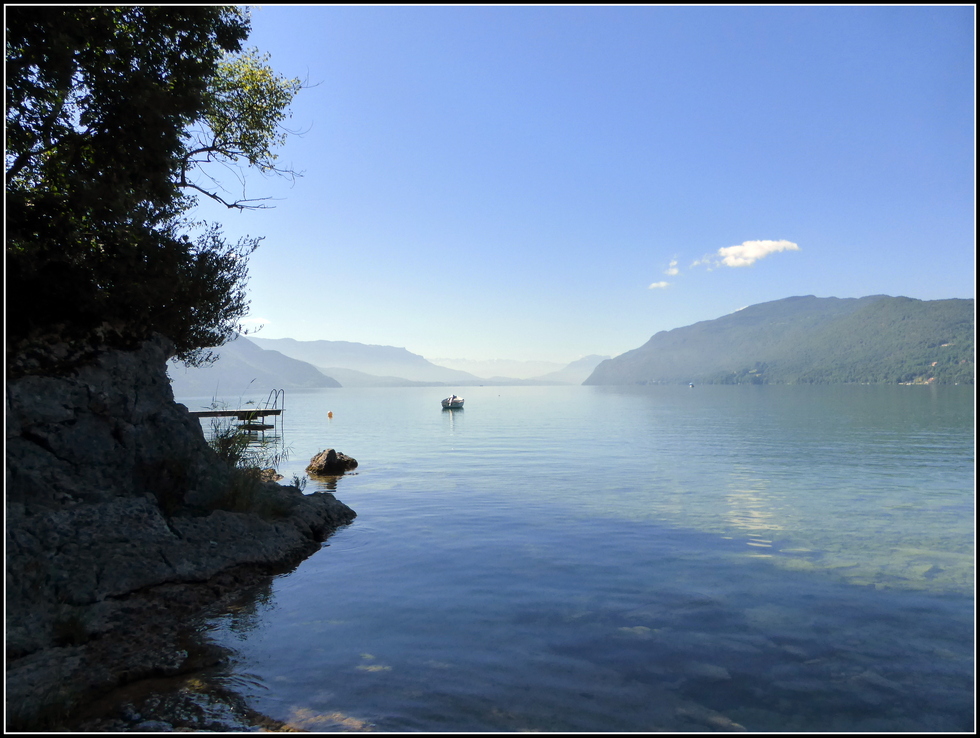 Le lac du Bourget, hier matin...