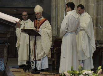 Le père ,Mgr Batut, François (séminariste) , don Cédric