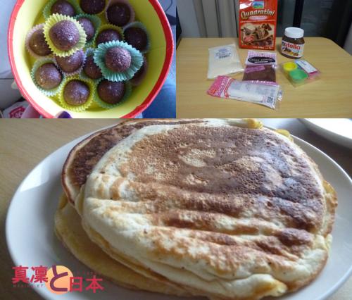 Mes boules de chocolat et mes pancakes maison o/