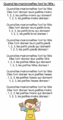 Chansons / comptine avec des gestes