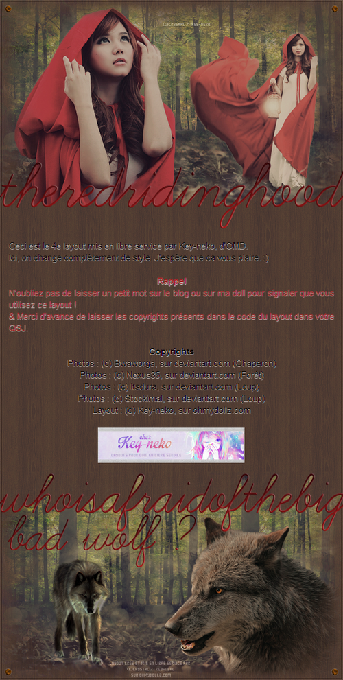 Layout n°4 : The Red Riding Hood
