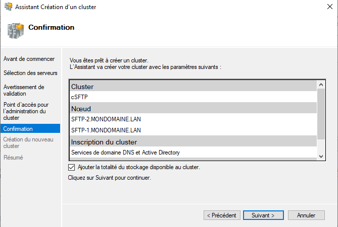 Configurer un serveur SFTP en failover sur Windows Serveur Core 2022