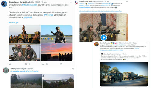 Sur Twitter, la propagande de guerre à haute intensité du chef d’état major Burkhard. ( IC.fr - 23/10/21 )
