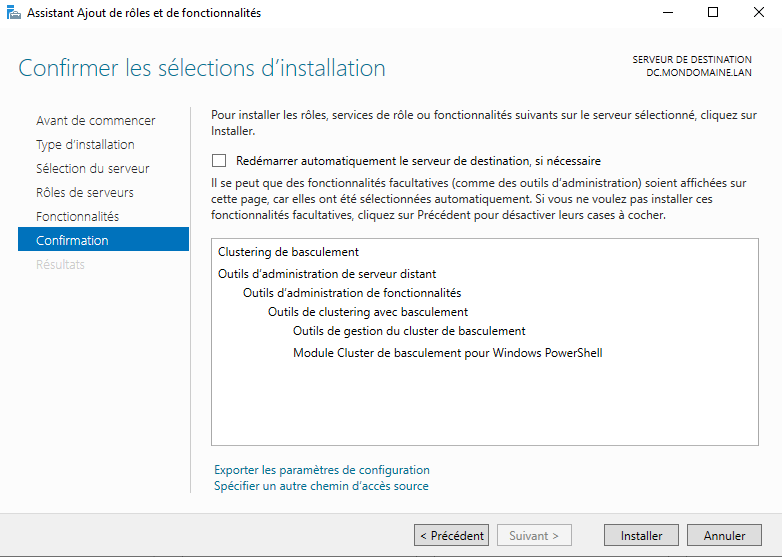 Configurer un serveur SFTP en failover sur Windows Serveur Core 2022