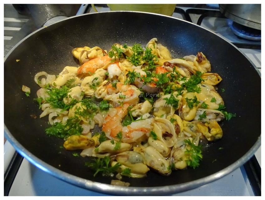 Tagliatelles aux fruits de mer 