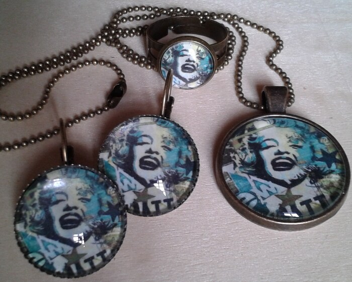 Parure " Marylin in blue" 