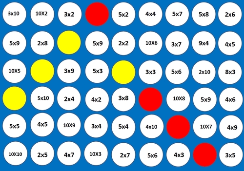 Les tables avec le jeu du puissance 4 : entraînements, jeux, suivi, progression ...