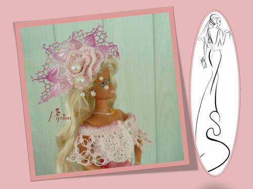 Barbie au crochet ."Lait / Fraise"