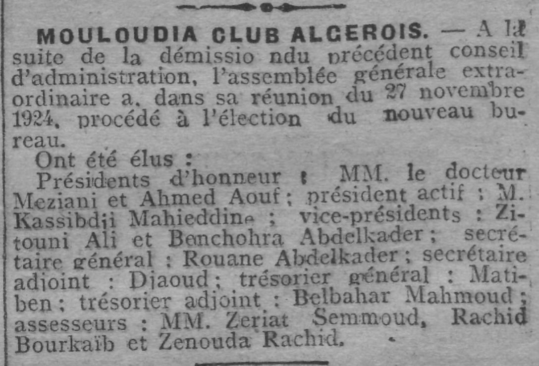 Le Bureau 1924-1925