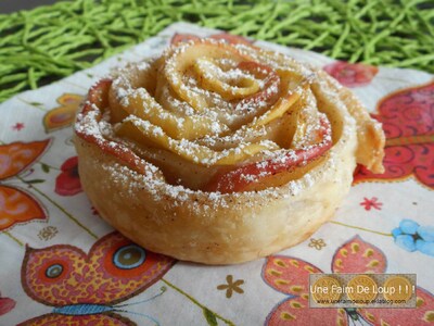 Roses feuilletées aux pommes 