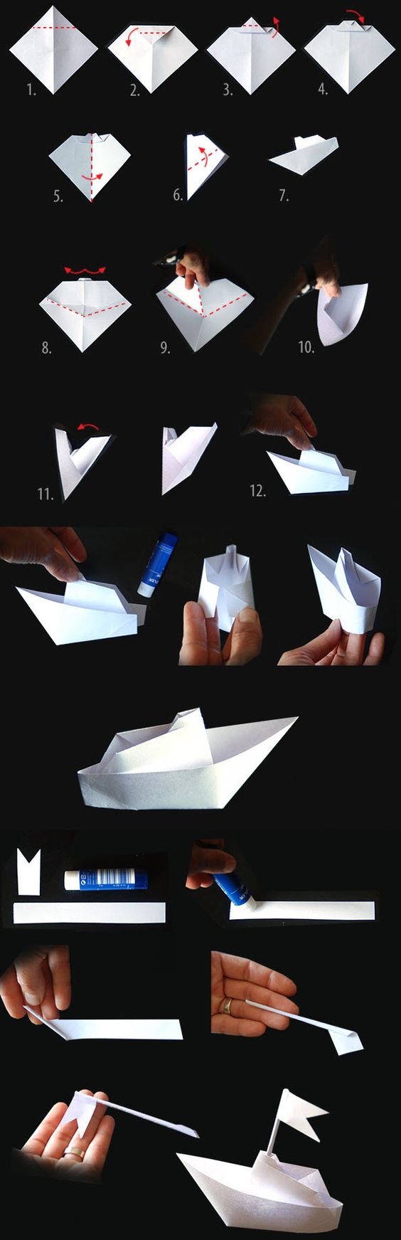 pliage papier bateau: 