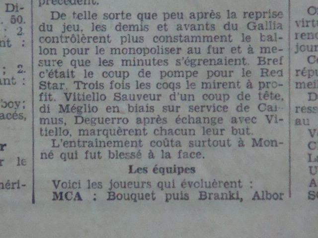 11.9.1938 tournoi amical mca-rua 1-0