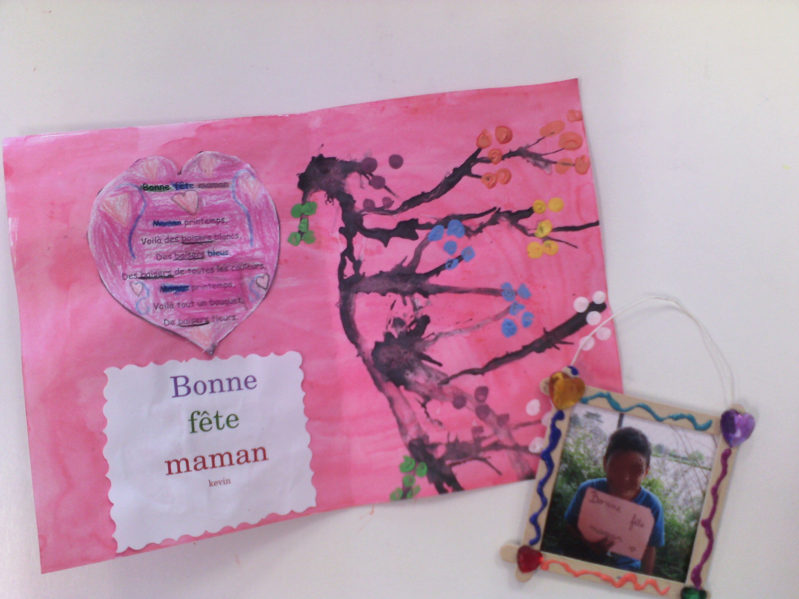 Bricolage: un cadre photo et une carte (fête des mères) - ☆Meroute en clis☆