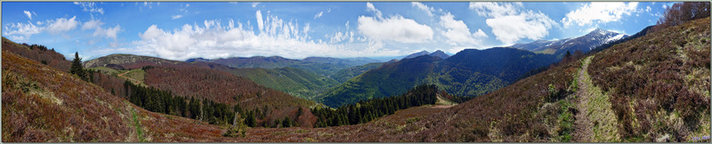 Vues panoramiques lors d'un circuit ours effectué en limite Ariège / Haute Garonne - Couledoux - 31