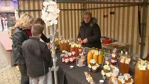 Nancy : premier marché fermier de Noël place Maginot