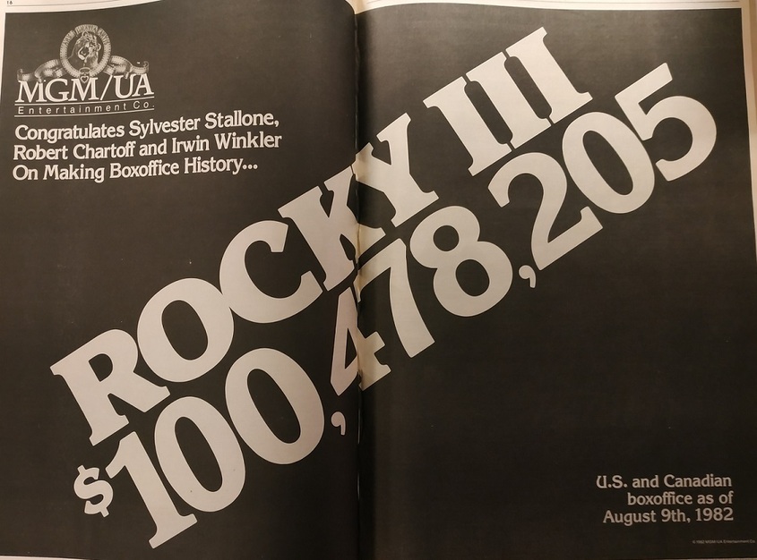 ROCKY 3 BOX OFFICE USA 1982