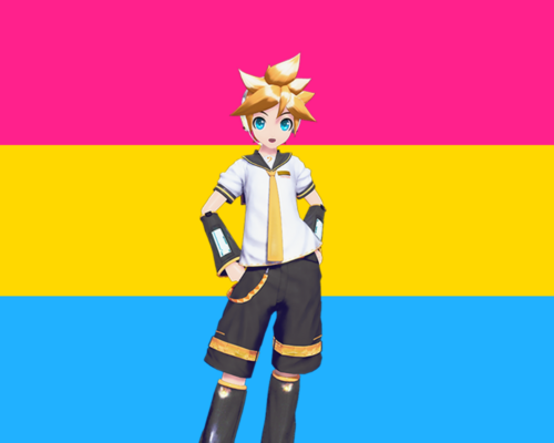 Len et le drapeau pansexuel
