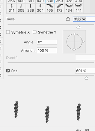 Les pinceaux et la gomme sur CC 2018