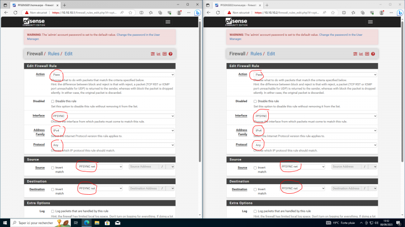 Cluster de Pfsense (VIP CARP)