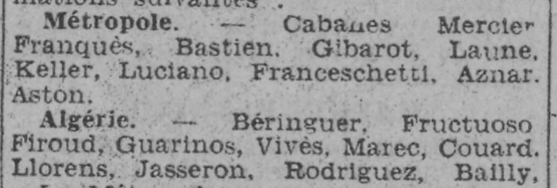 Dimanche 27.4.1941 au Municipal Amical Algérie-France 1-2