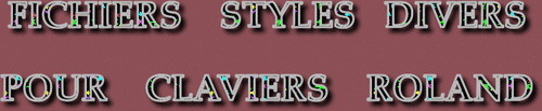 STYLES DIVERS CLAVIERS ROLAND SÉRIE 9913