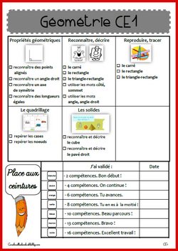 Ceintures de géométrie CE1 (complet !) - Carabouille à l'école