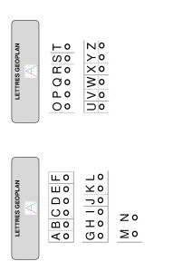 feuille de route lettres GEOPLAN