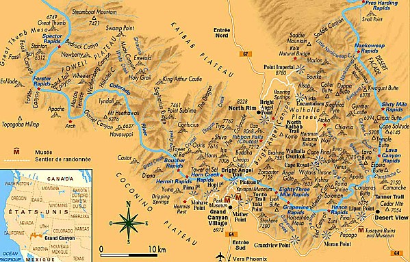 Carte du Grand Canyon