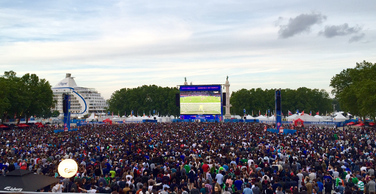 la Fan Zone de Bordeaux pour l'Euro 2016