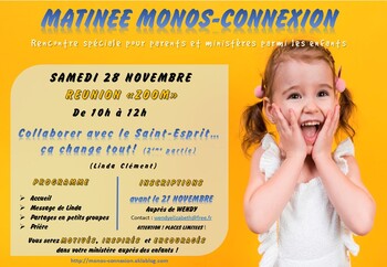 Matinée Monos-Connexion : Alerte Réunion ZOOM