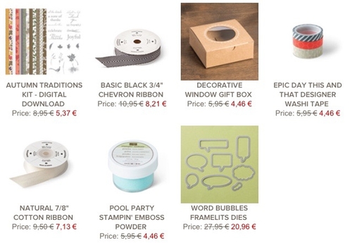 Les bonnes affaires de la semaine chez Stampin Up