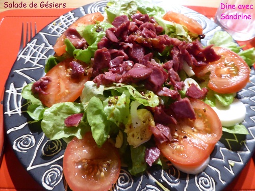 Une Salade de Gésiers au vinaigre de Framboise