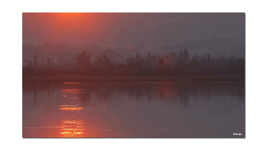 Soleil couchant (Etang de Bages - Aude)