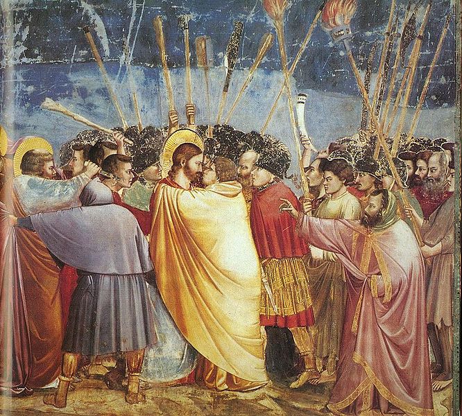 Fichier:Giotto - Scrovegni - -31- - Kiss of Judas.jpg