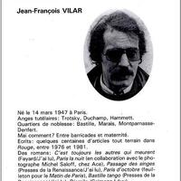 Etablissement progressif d'une biographie - Passage Jean-François Vilar