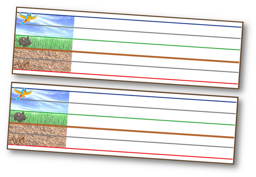 ~Lignes seyes colorées pour ardoises d'entraînement~