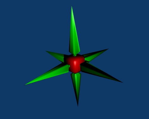 Un cube avec des pointes