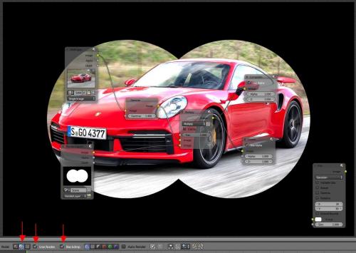 Vignettage : setup 1 dans le Node Editor