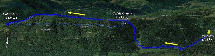 ¨Parcours de Haugarou au col de Liar