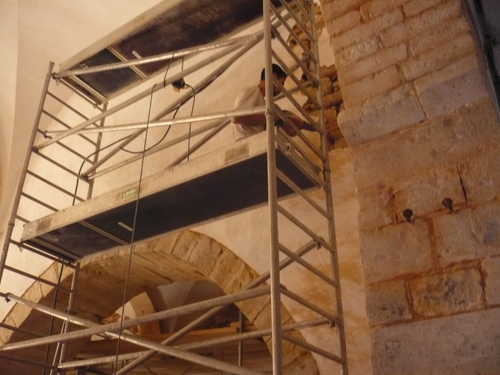 Les travaux ont commencé dans l'église