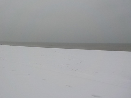 Bray-Dunes sous la neige.